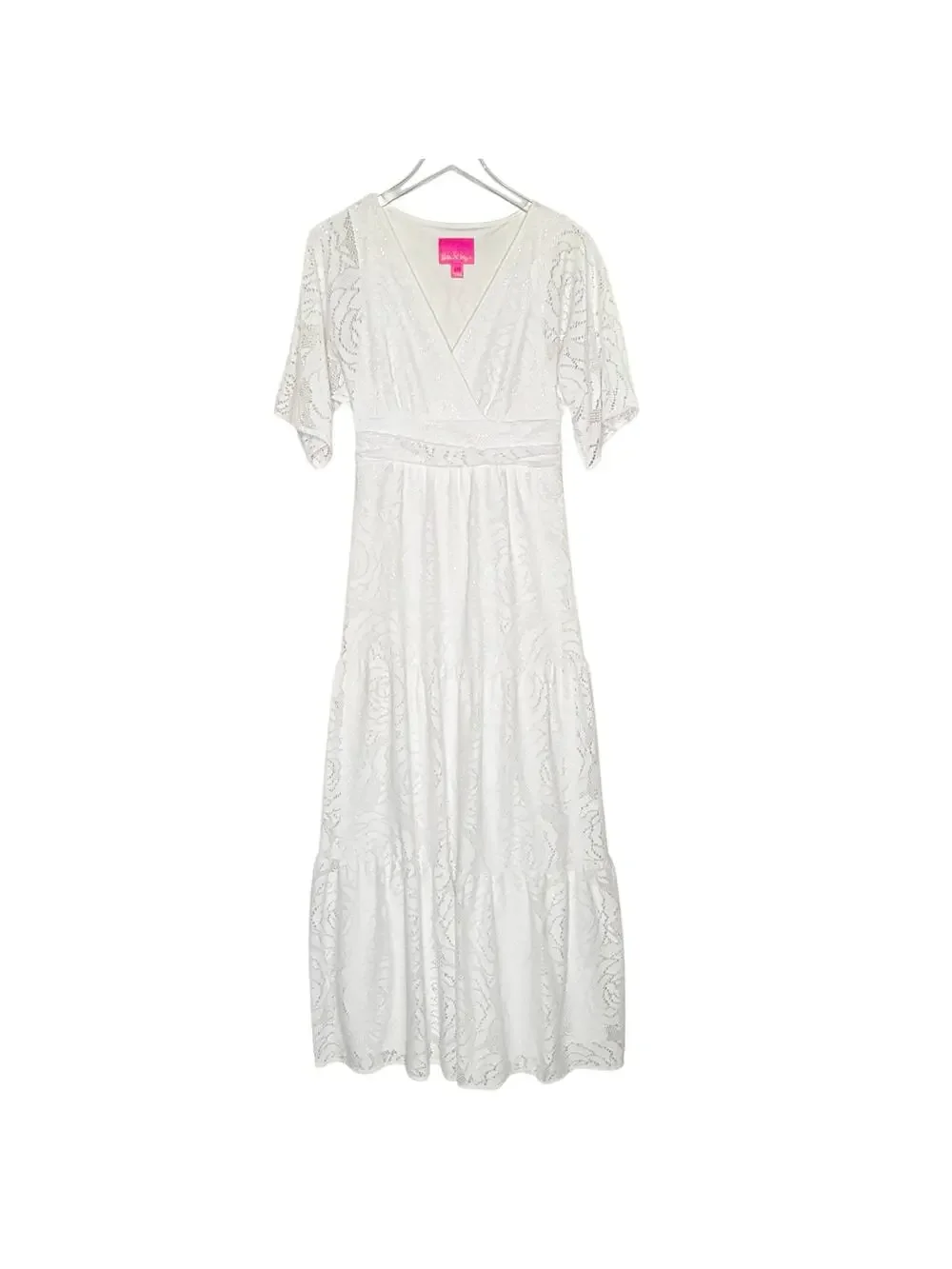 parigi lace maxi dress Lilly Pulitzer Parigi Maxi Dress Resort White Bungalow Blossom Lace XXS at Amazon Women's Clothing store